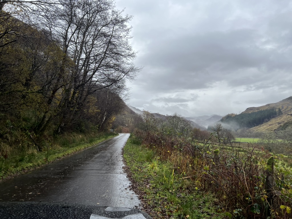 Misty path through the highlands